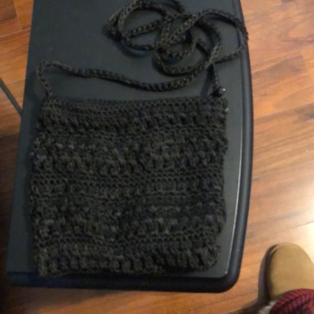 Cotton crochet crossbody bag